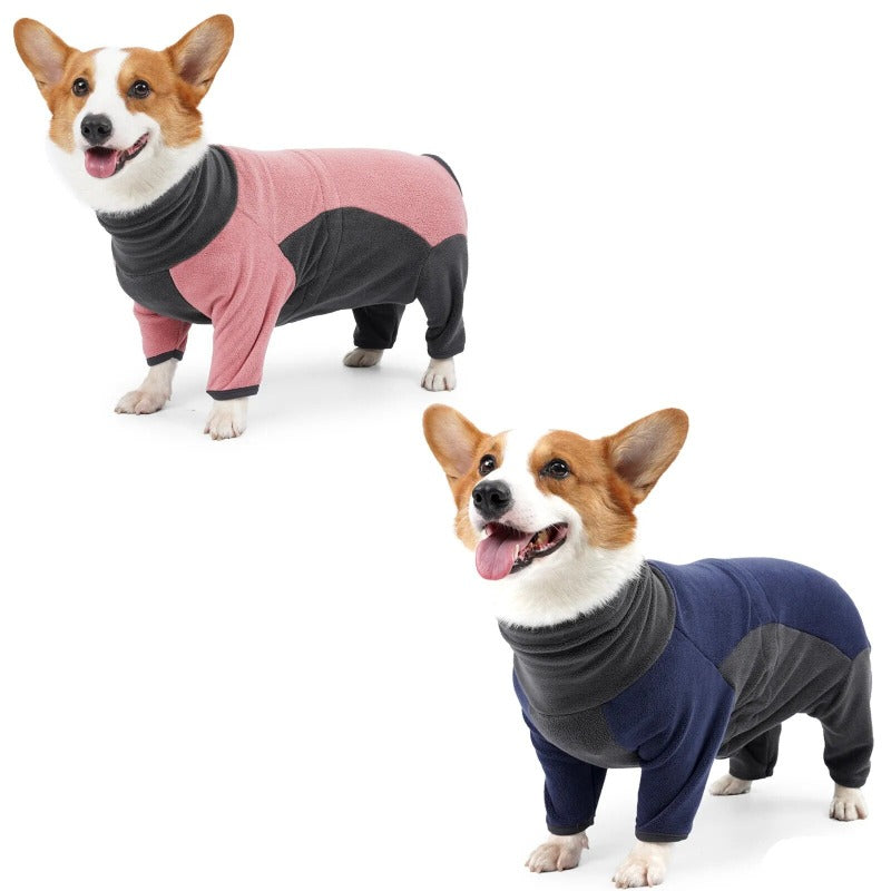 Dog Fleece Jacket Warm Winter Dog Coat Turtleneck Pullover