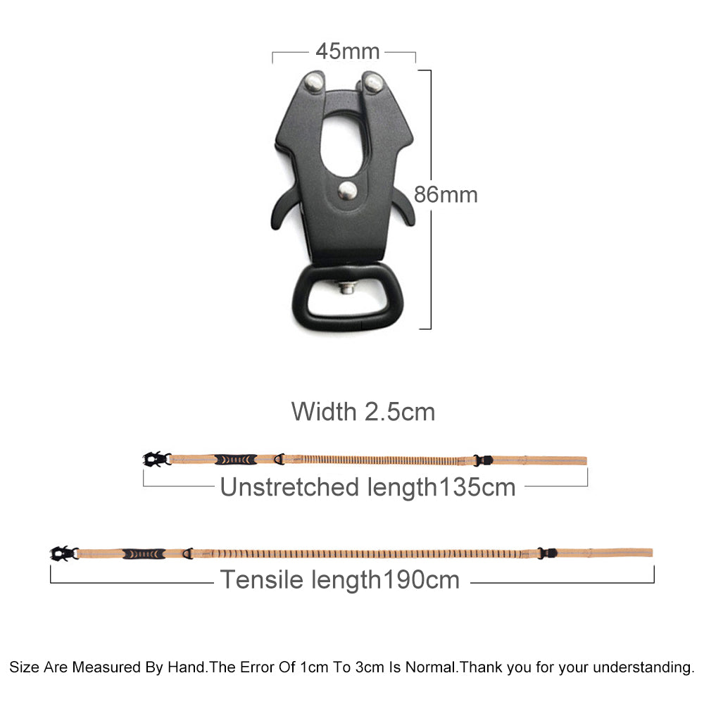 Heavy Duty Tactical Bungee Dog Leash Reflective Shock Absorbing Leashes with Car Seatbelt