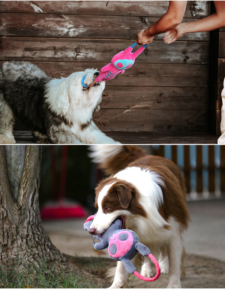 Squeaker Monster Pull Toy Interactive Vocal Toy