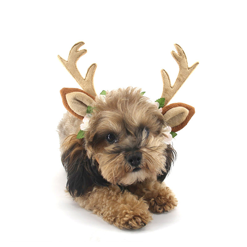 Pet Christmas Cute Elk Headband Christmas Pet Accessories Dog Hairpin Cat Accessories