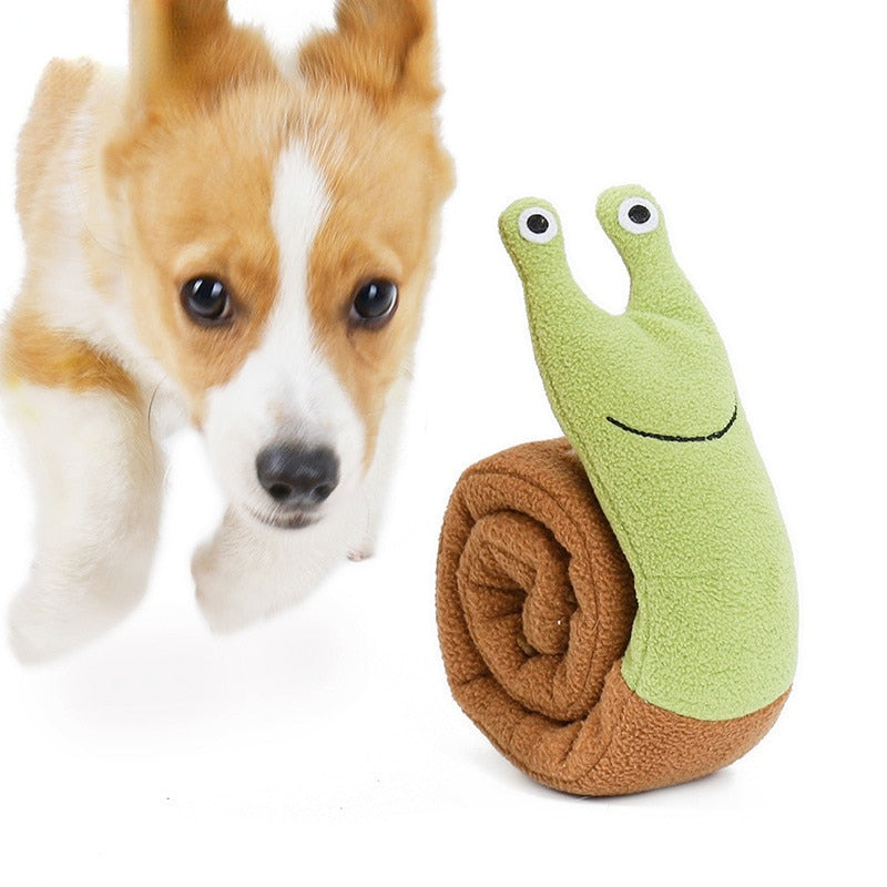 Snail Shape Pet Dog Toy Fleece Dog Mat Dog Interactive Toy