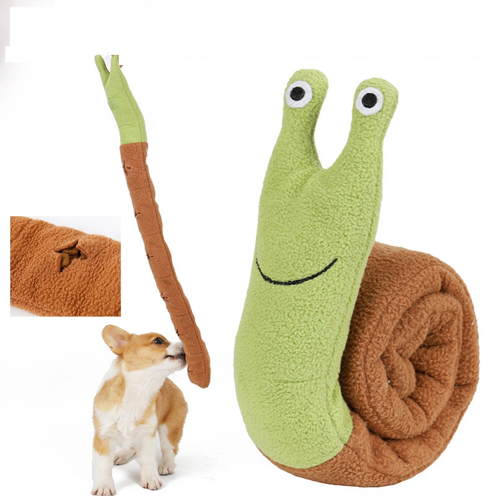 Snail Shape Pet Dog Toy Fleece Dog Mat Dog Interactive Toy