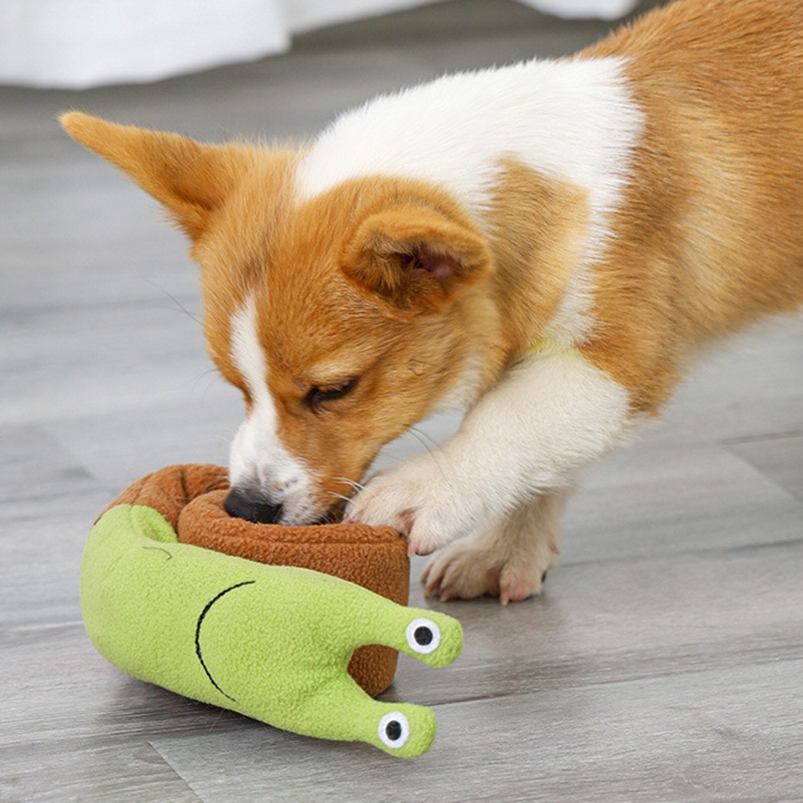 Snail Shape Pet Dog Toy Fleece Dog Mat Dog Interactive Toy