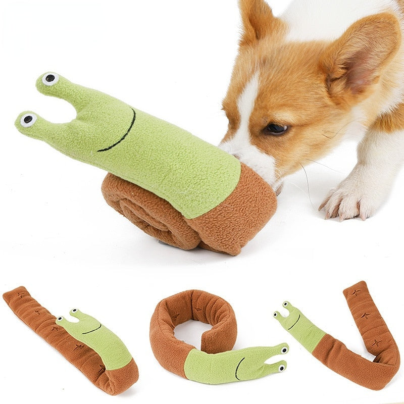 Snail Shape Pet Dog Toy Fleece Dog Mat Dog Interactive Toy