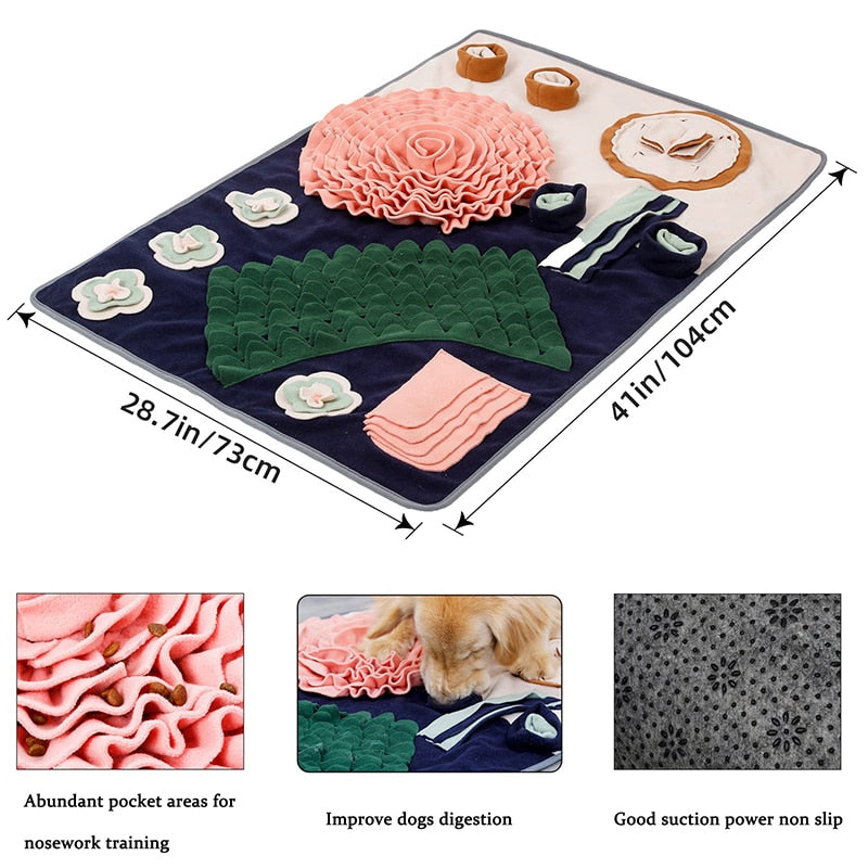 Snuffle Mat for Dogs With Non Slip Bottom Pad Dog Treats Feeding Mat