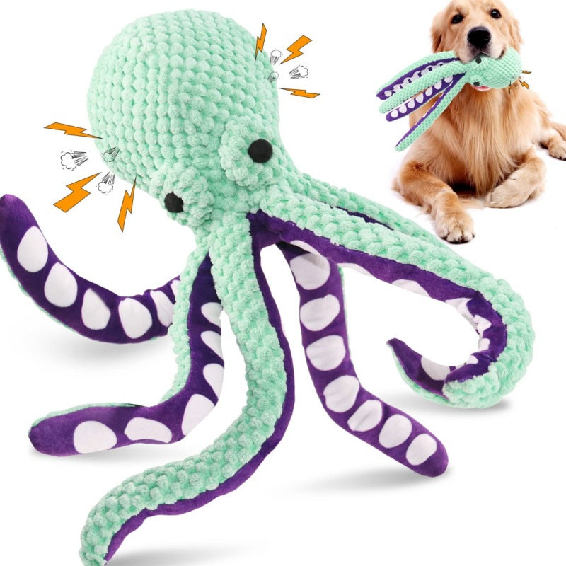 1pcs Squeaky Dog Toys Octopus Plush Dog Chew Toys