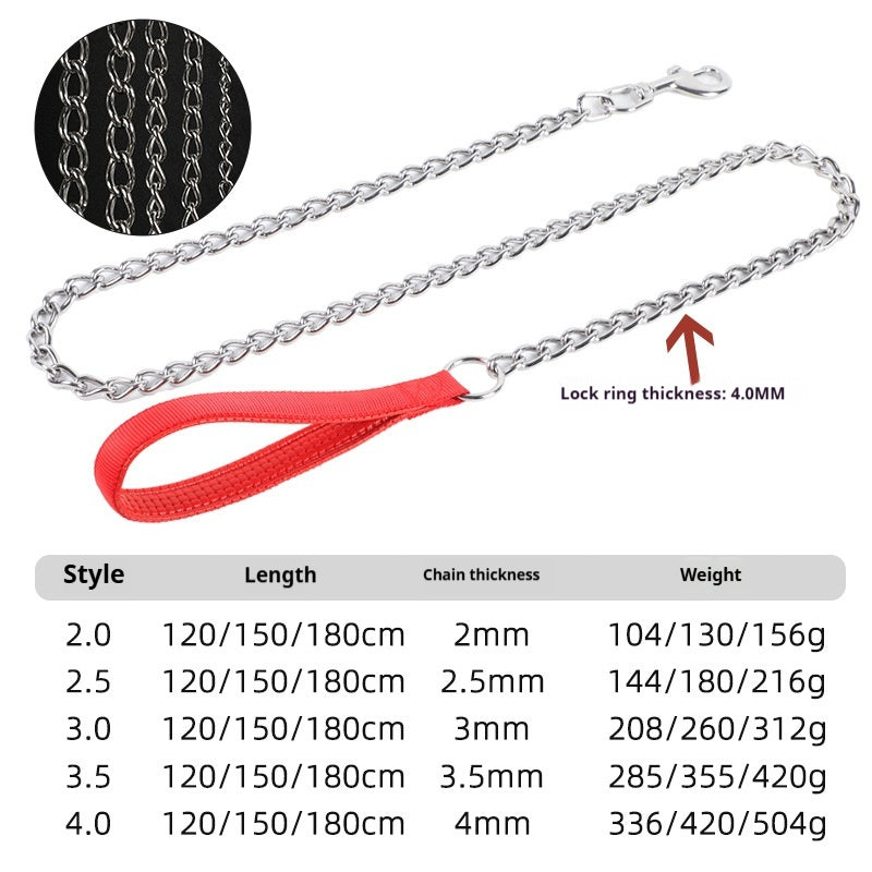 Stainless Steel Metal Dog Chain Metal Wear Resistant P Dog Chain