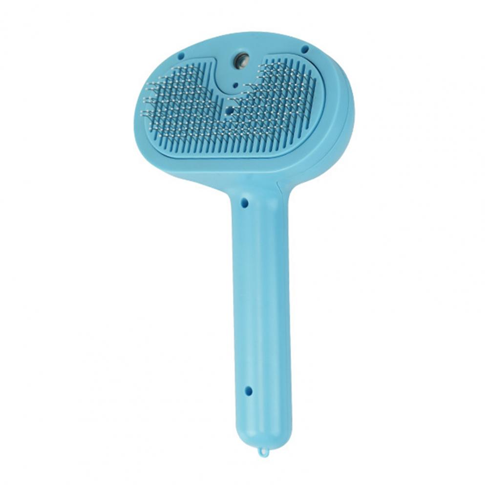 Steamy Cat Brush Non-slip Handle Cat Bath Brush Steel Needle Comb
