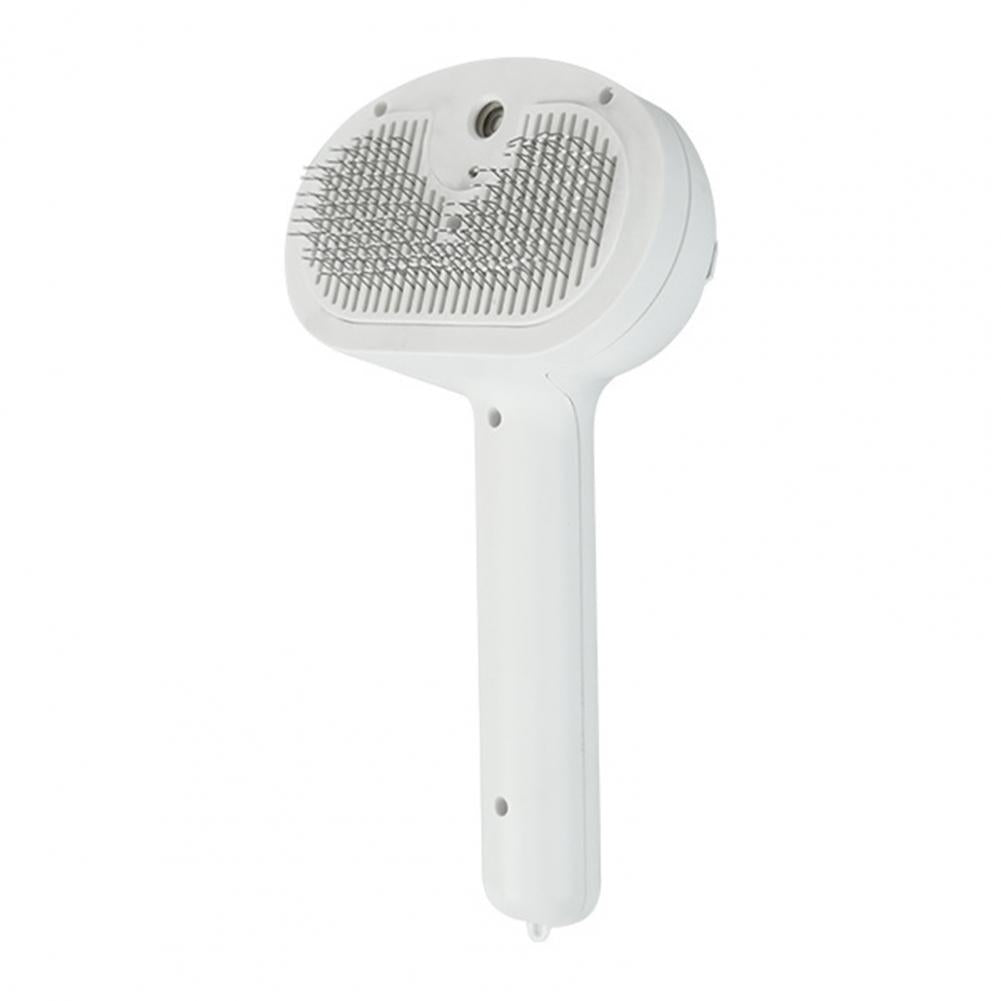 Steamy Cat Brush Non-slip Handle Cat Bath Brush Steel Needle Comb