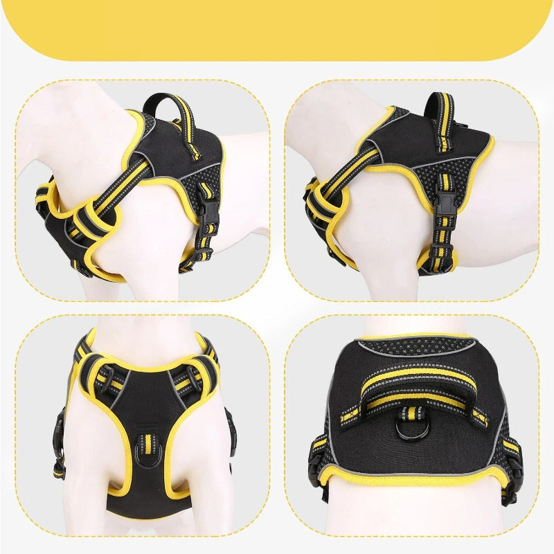 Dog Harness With Handle Leash Reflective No Pull Harness