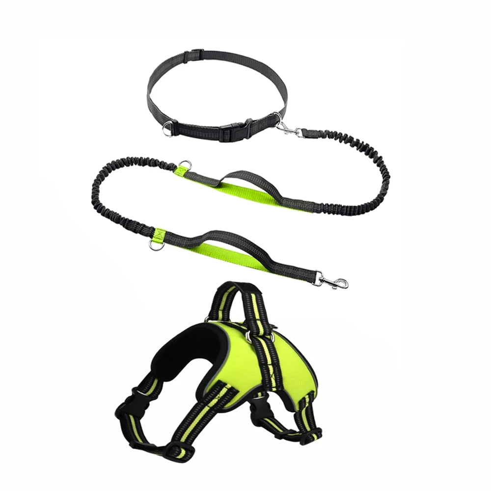 Dogs Harness Leash Set djustable Safety Reflective Pet Vest Harness With Handle Control