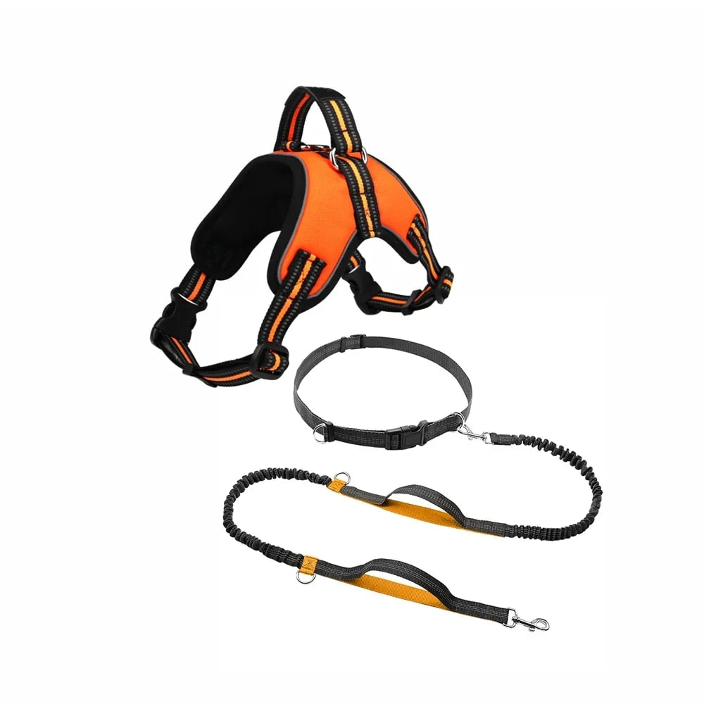 Dogs Harness Leash Set djustable Safety Reflective Pet Vest Harness With Handle Control