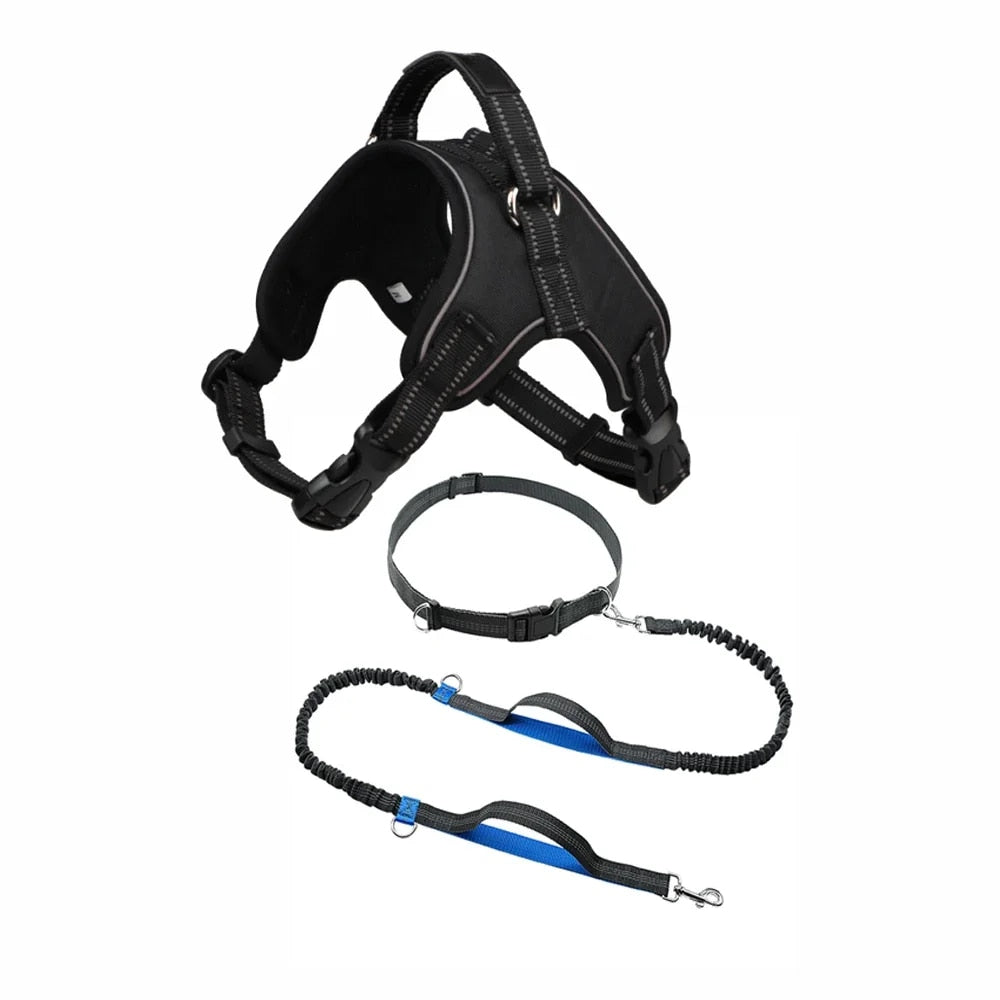 Dogs Harness Leash Set djustable Safety Reflective Pet Vest Harness With Handle Control