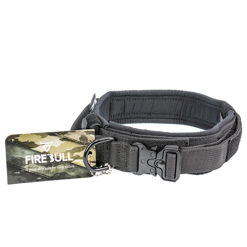 Adjustable Durable Tactical Dog Collar Leash Set