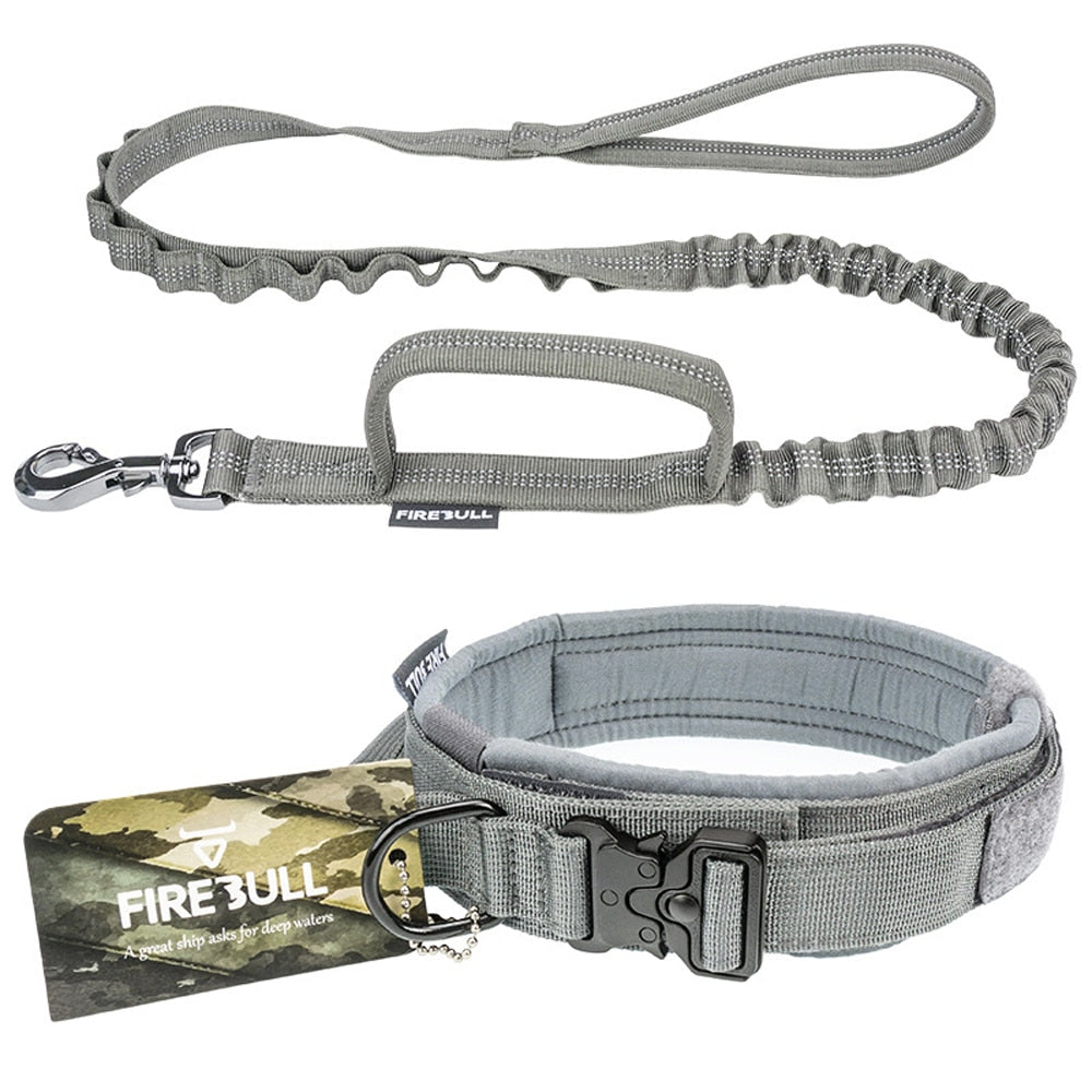 Tactical Dog Collar Leash Set Detachable Quick Release Collar