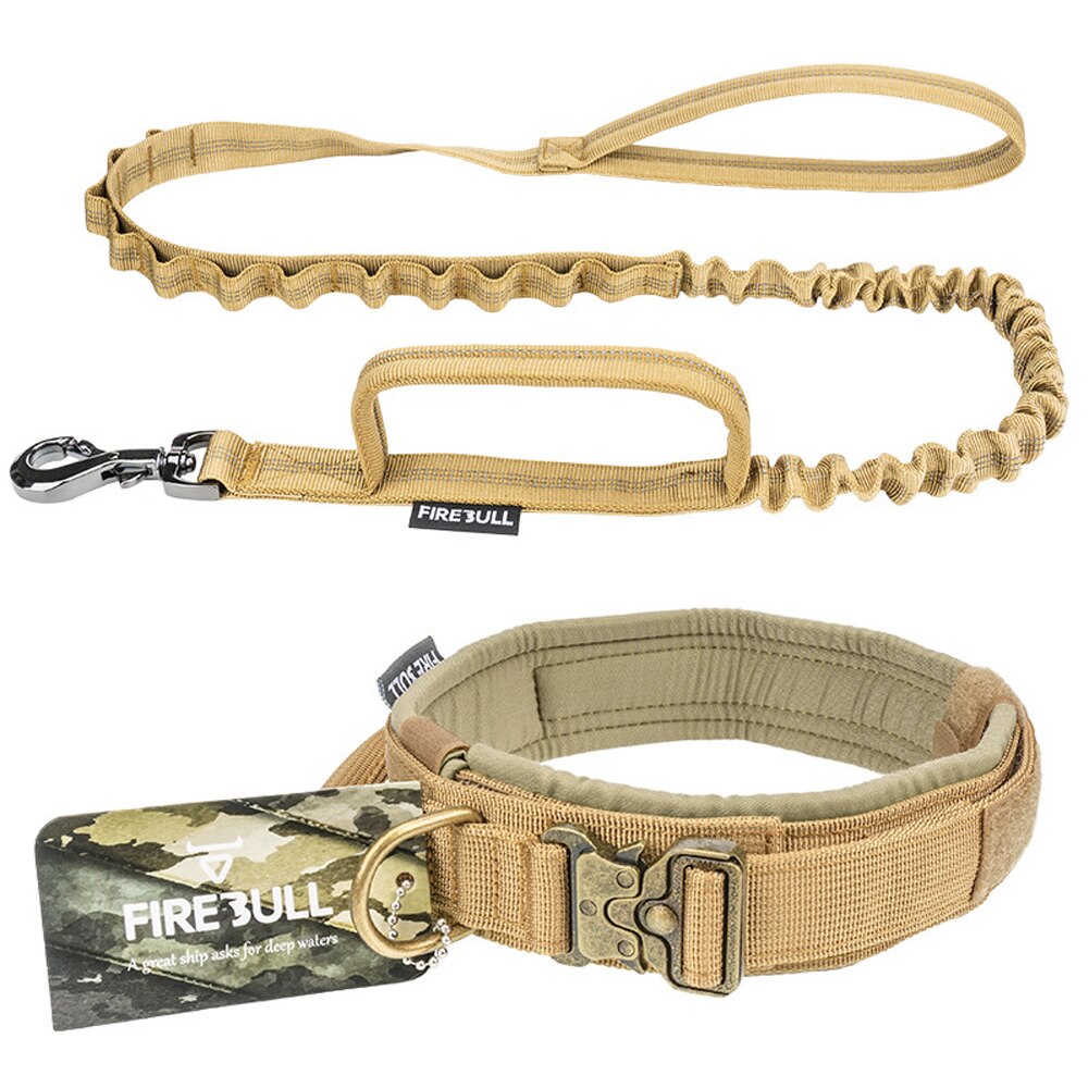 Tactical Dog Collar Leash Set Detachable Quick Release Collar