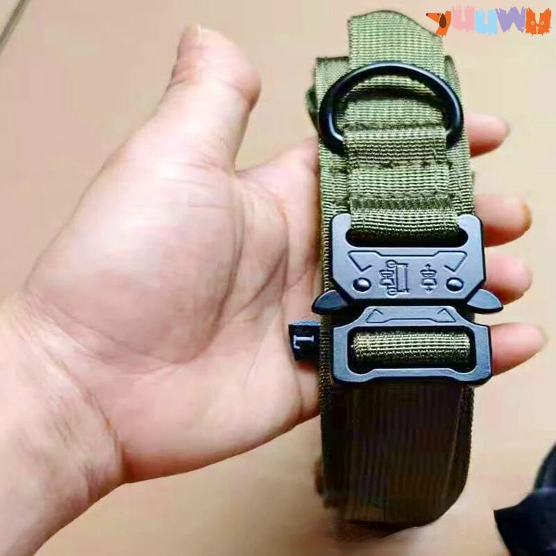 Tactical Pet Dog Collar Military Adjustable Duarable Nylon Padded