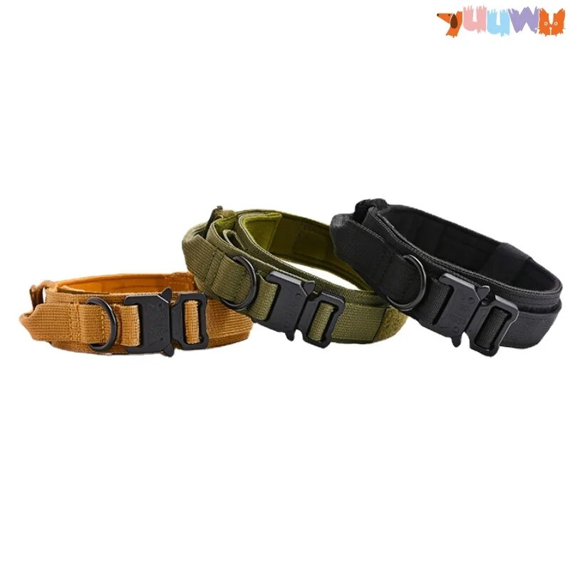 Tactical Pet Dog Collar Military Adjustable Duarable Nylon Padded