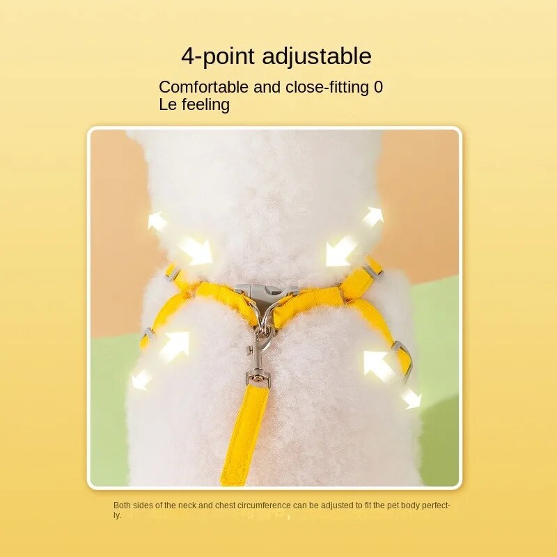 Thicken Fur Puppy Dog Harness and Leash Set