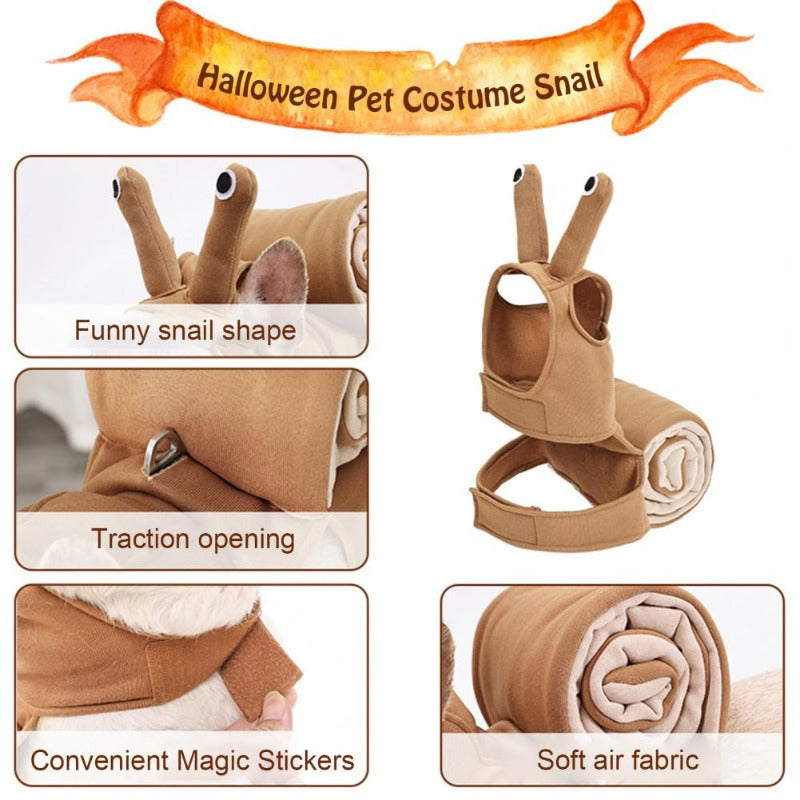 Funny Halloween Pet Costume Snail-shaped Transformation Suit