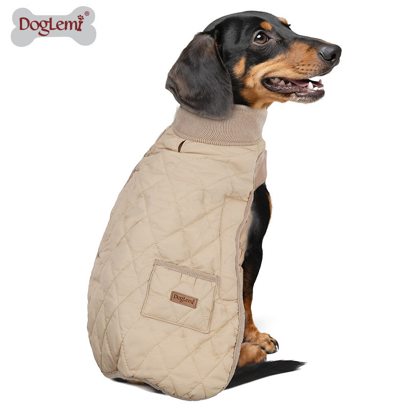 Warm Autumn And Winter Dog Coats Short-legged Dog Cotton Coats With Hoodies Pet Clothing Supplies