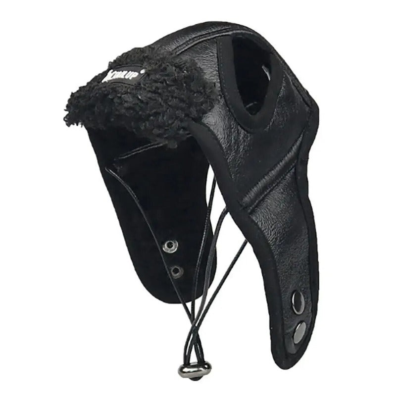 Warm Dog Pilot Hat Leather Pet Dog Cap