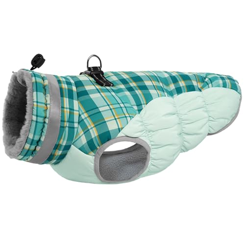 Warm Winter Dog Jacket with Built-in Harness Waterproof Windproof Reflective Fleece Vest with Zipper