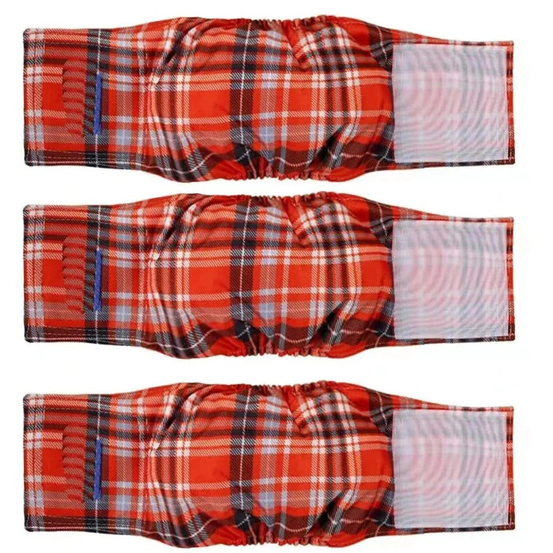 3pcs/set Washable Dog Diapers Washable Male Dog Belly Wrap