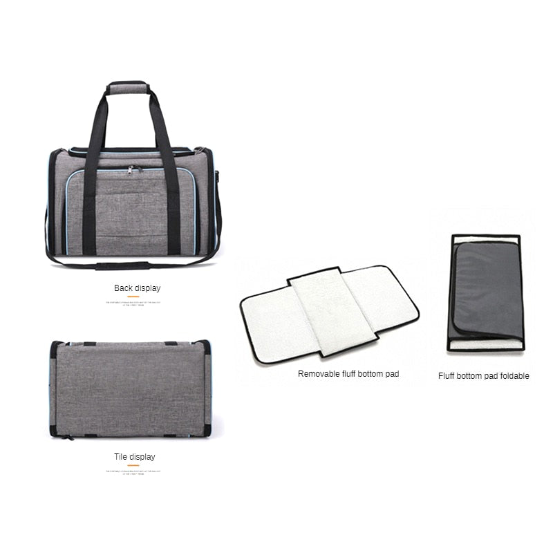 Waterproof Dog Bed Portable Fold Dog Carriers Bag With Zipper For Dog Travel