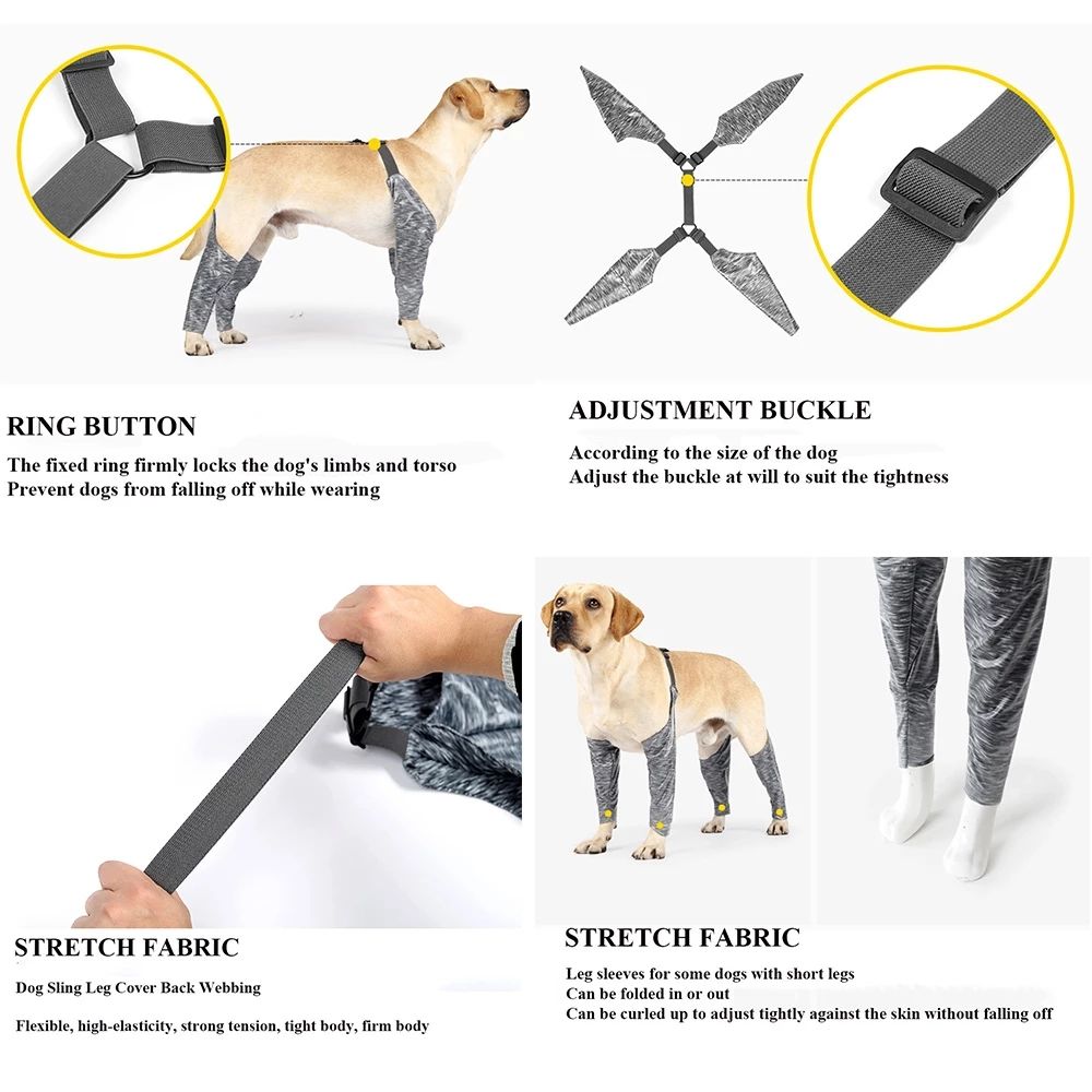 Waterproof Dog Recovery Sleeves for Front and Back Legs