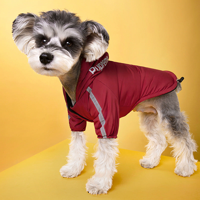 Waterproof Dogs Clothes Reflective Pet Coat Winter Warm Fleece Dog Jackets