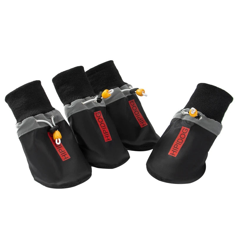 4pcs Set Waterproof Lightweight Pet Dog Shoes Anti-slip Daily Booties Footwear