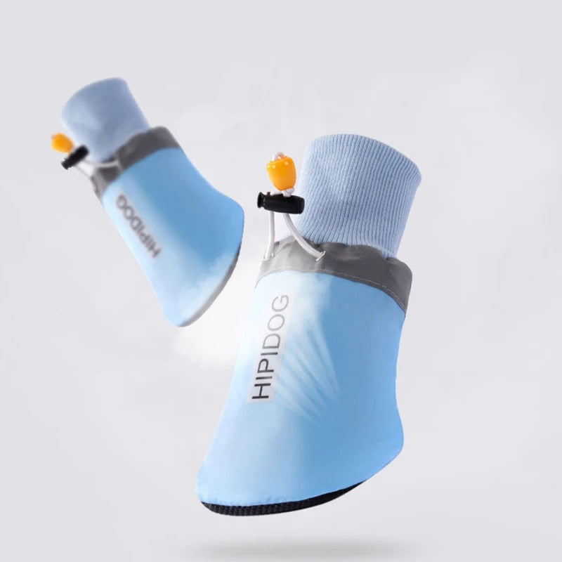 4pcs Set Waterproof Lightweight Pet Dog Shoes Anti-slip Daily Booties Footwear