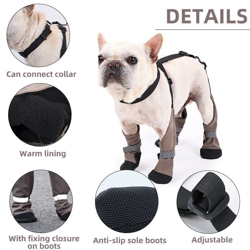 Waterproof Reflective Dog Boots Outdoor Walking Running Hiking Booties