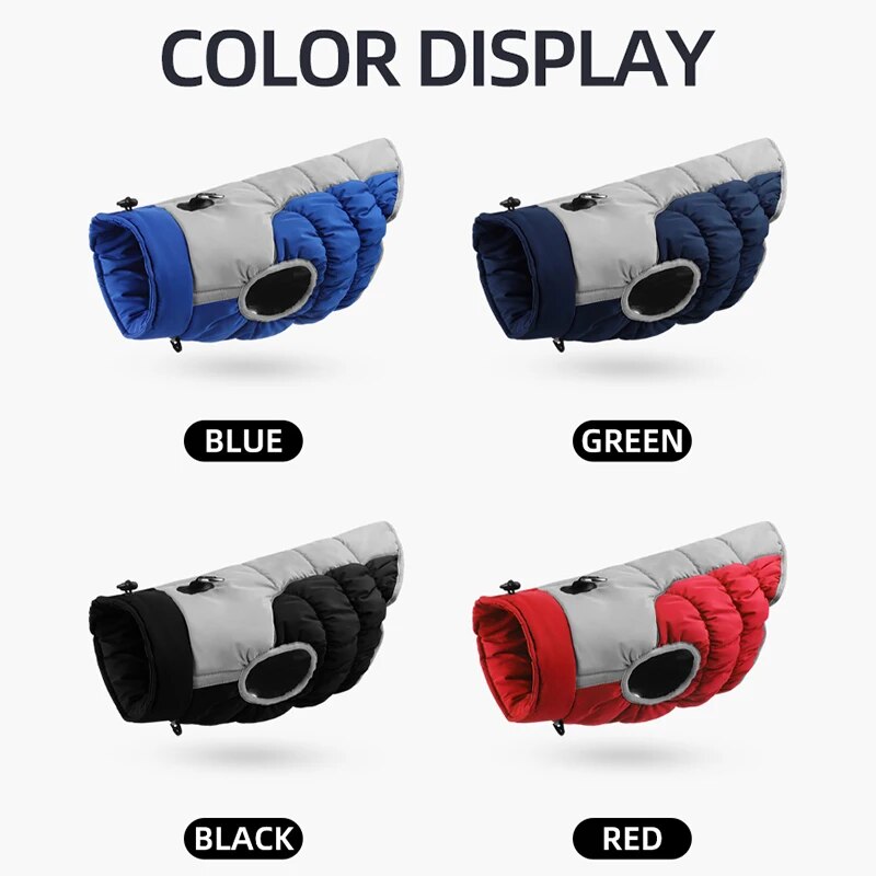 Reflective Dogs Winter Warm Thickening Jacket Windproof Dog Clothes with Harness