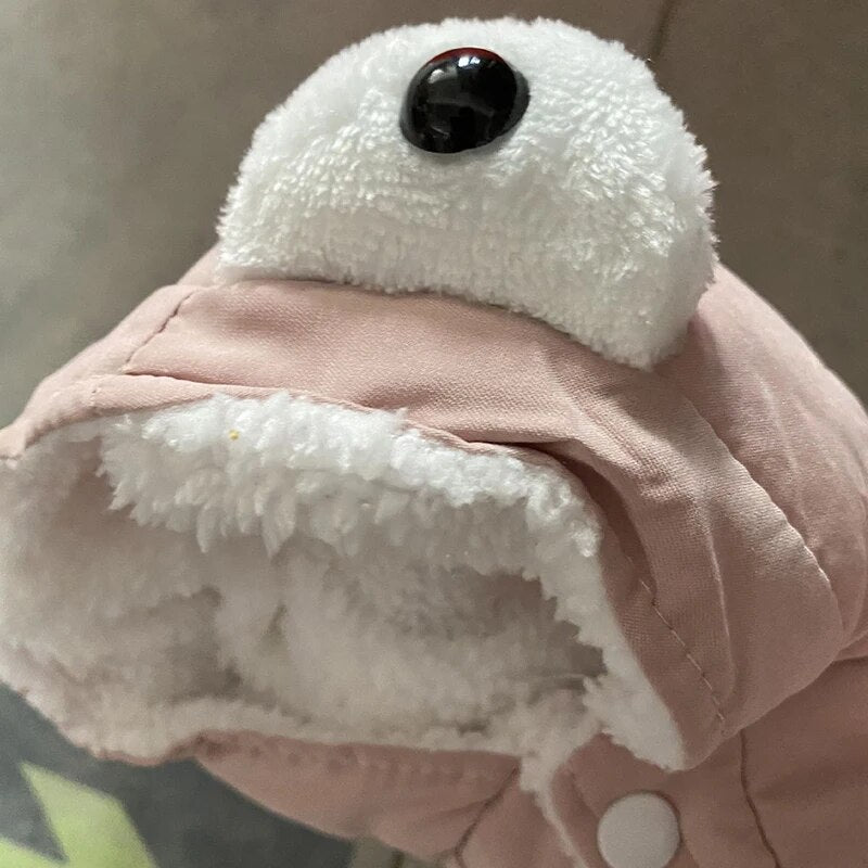 Winter Dog Clothes Warm Fleece Pet Jumpsuits Fashion Solid Pet Clothing