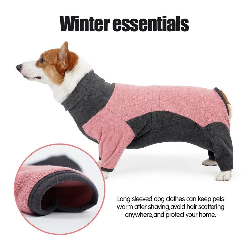 Dog Fleece Jacket Warm Winter Dog Coat Turtleneck Pullover