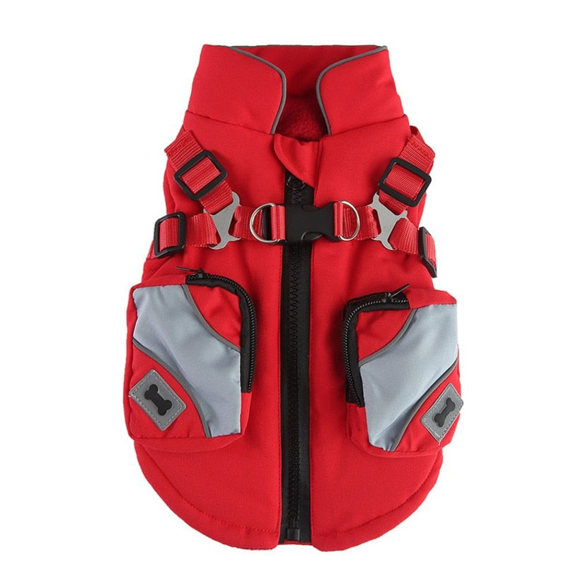 Winter Pet Dog Warm Jacket Outdoor Waterproof Dog Coat