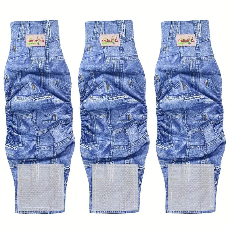 3pcs/set Washable Dog Diapers Washable Male Dog Belly Wrap
