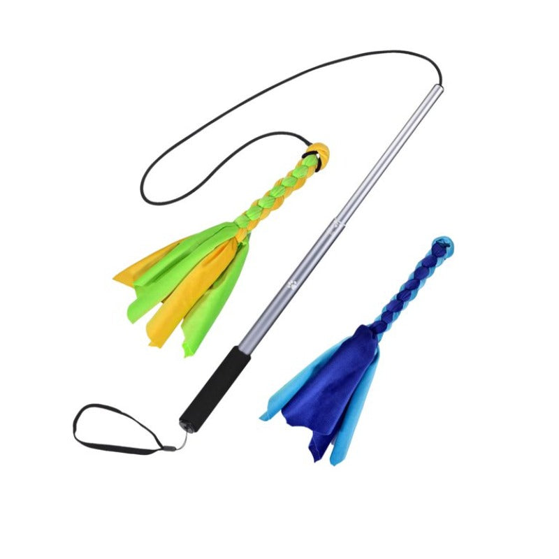 Dogs Flirt Lure Pole Stick Dog Extendable Teaser