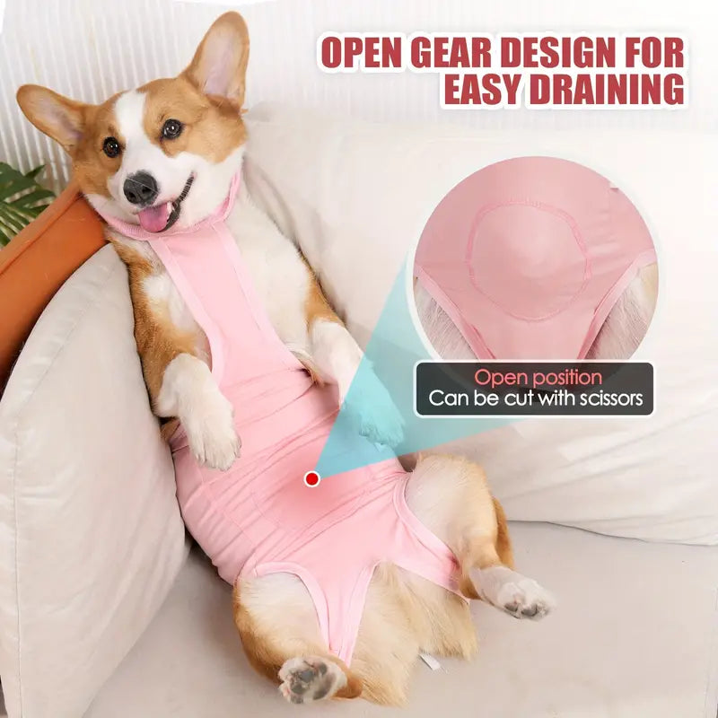 Dog Recovery Clothes, Recovery Suit With Straps For Large Dogs After Neutering