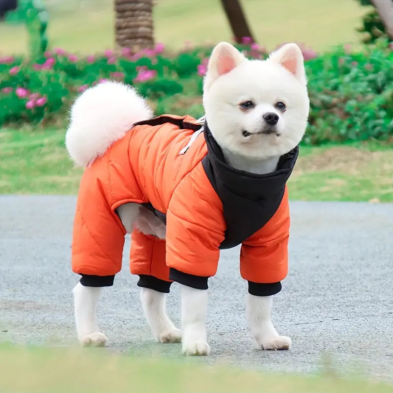 Waterproof Warm Dog Jacket With Reflective Strap