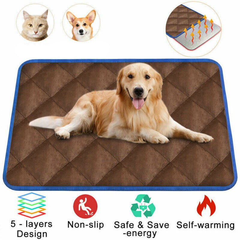 Self-Heating Dog Pad Thermal Cat and Dog Warming Bed Mat