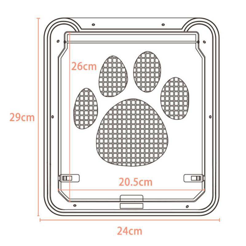 Dog Paw Print Door Cat and Dog Anti Bite Door Suitable for Small and Medium-Sized Dogs and Cats