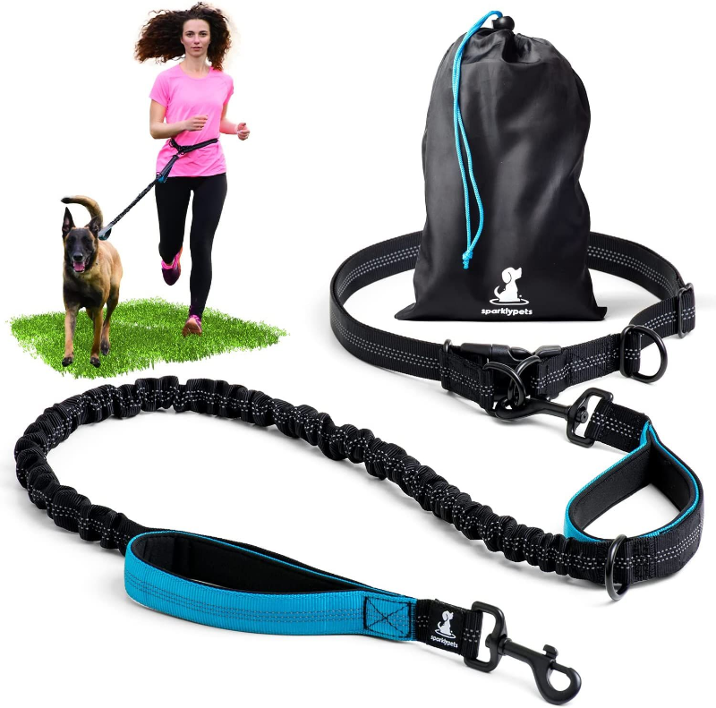 Hands Free Dog Leash Professional Harness with Reflective Stitches