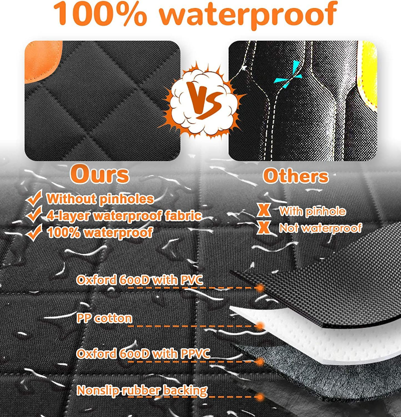 Car Dog Seat Cover Oxford Waterproof Cars Soft Front Seat Cushion