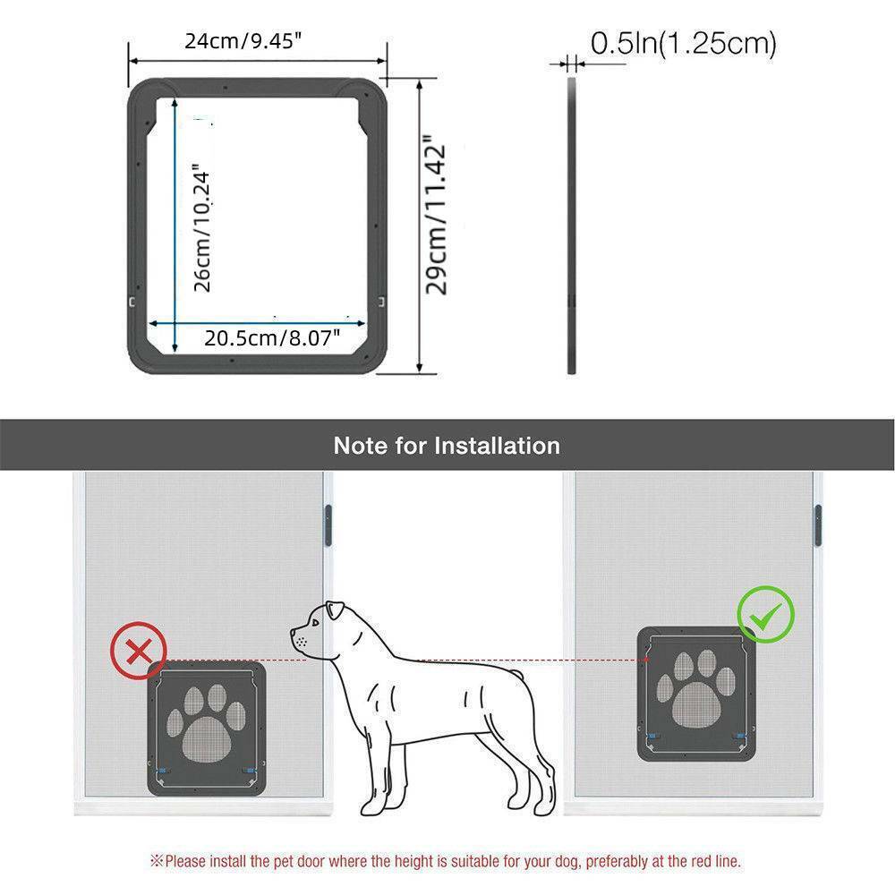 Dog Paw Print Door Cat and Dog Anti Bite Door Suitable for Small and Medium-Sized Dogs and Cats