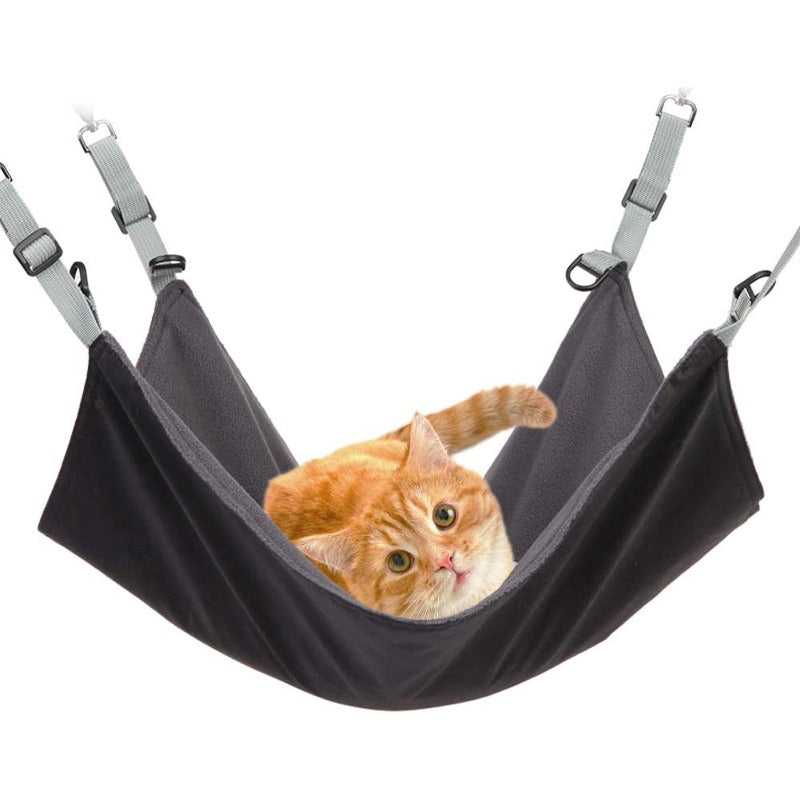 Hanging Cat Hammock, Pet Hammock for Cage, Adjustable Cat Bed Two Sides Comfortable/Waterproof Resting Sleepy Pad for Cats Small Dogs Rabbits or Other Small Animals