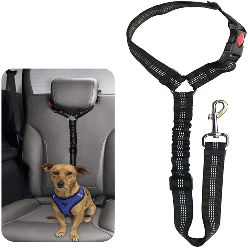 2 Pcs Dog Seat Belt Cat Seat Belts for Cars - Unique Denim & Nylon Fabric,Adjustable Dog Safety Belt