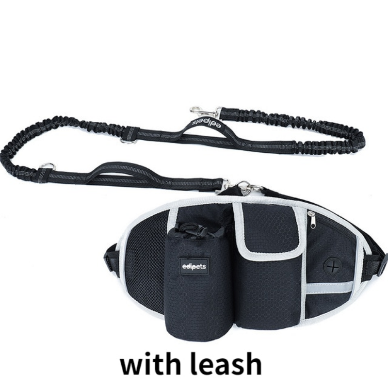 Dog Walking Bags Training Pet Treat Bag Fanny Pack Hands-Free Pet Candy Pouch Bungee Leash Dog Feed Bowls Storage Water Cup Bags